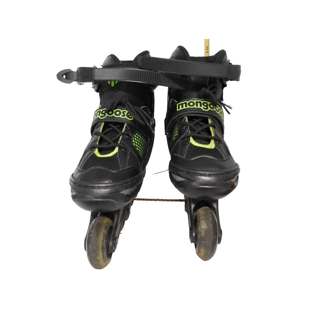 MONGOOSE Youth Inline Skates Rollerblades ADJUSTABLE Size 5-8 Black MG-088B-L